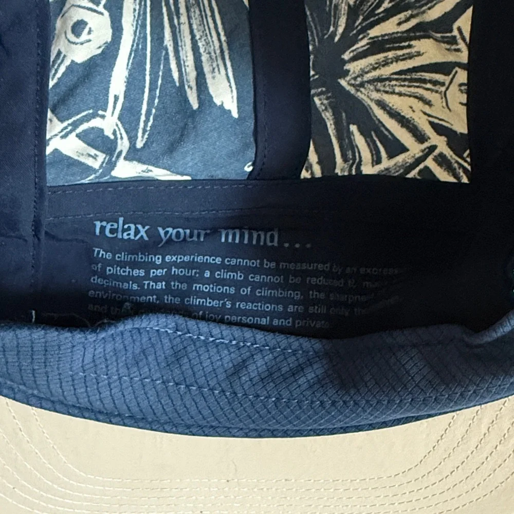 Patagonia Graphic Maclure Five-Panel Hat Limited Edition Navy Blue/ Tan Color